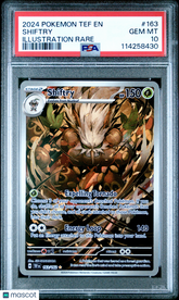 2024 Pokemon Tef EN-Temporal Forces Shiftry #163 Illustration Rare PSA 10
